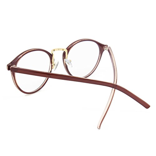 GQUEEN Vintage inspirado Horned Rim Puente Metálico claro Len gafas PS5