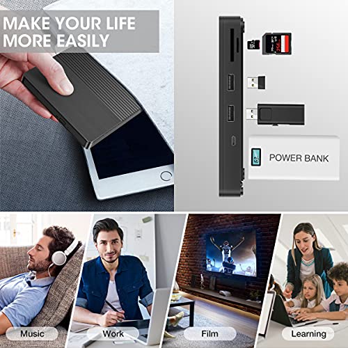 Grabadora DVD/CD Externa, USB 3.0 Tipo C Lector de CD Externa Portátil con Lectore de Tarjetas SD/TF, Disquetera External Drives Óptico CD DVD +/-RW para Window XP/7/8/10, Macbook etc