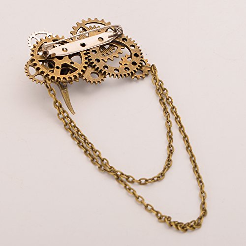 GRACEART Vendimia Steampunk Engranajes Reloj Broche Alfiler (Style-10)