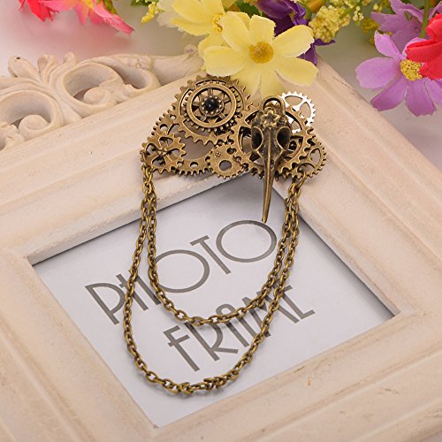 GRACEART Vendimia Steampunk Engranajes Reloj Broche Alfiler (Style-10)