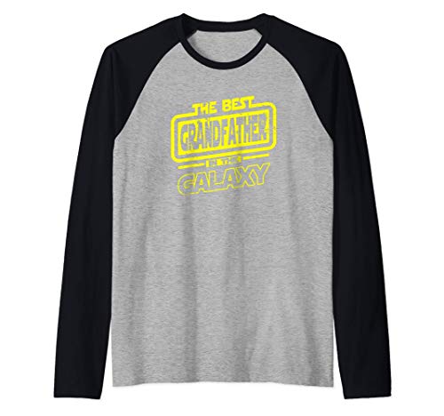 Grandfather The Best In The Galaxy Gift Camiseta Manga Raglan