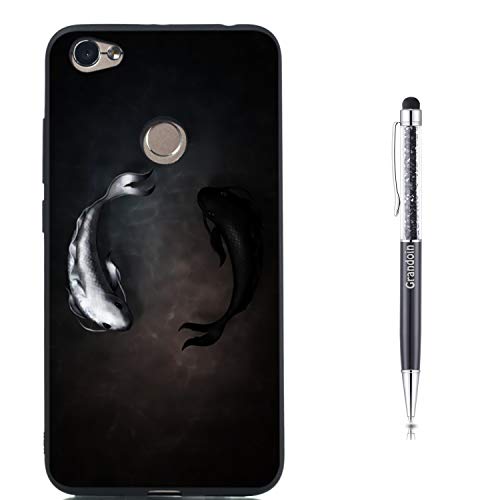 Grandoin Funda para Xiaomi Mi 5X / Mi A1, Suave Silicona Patrón Creativo TPU Gel Bumper Suave Ultra Fina Antigolpes Delgado Cover Protectora Case Carcasa (Pez)