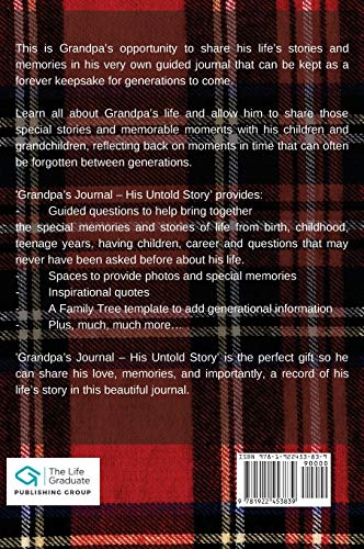 Grandpa's Journal - His Untold Story: Stories, Memories and Moments of Grandpa's Life: A Guided Memory Journal