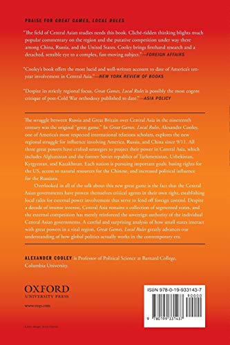 Great Games, Local Rules: The New Great Power Contest in Central Asia