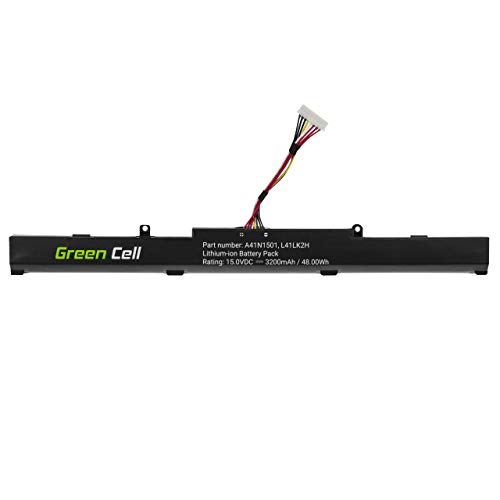 Green Cell Batería para ASUS ROG GL752VW-T4021T GL752VW-T4033T GL752VW-T4053T GL752VW-T4064D GL752VW-T4065D GL752VW-T4077T GL752VW-T4081T GL752VW-T4091T Portátil (3200mAh 15.0V Negro)