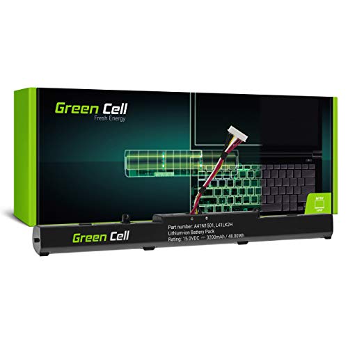 Green Cell Batería para ASUS ROG GL752VW-T4021T GL752VW-T4033T GL752VW-T4053T GL752VW-T4064D GL752VW-T4065D GL752VW-T4077T GL752VW-T4081T GL752VW-T4091T Portátil (3200mAh 15.0V Negro)