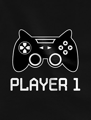 Green Turtle T-Shirts Ropa para Familia Igual, Camisetas Padres e Hijos, Regalo para Padres - Player 1, Player 2, Player 3 - Negro Large/Player 2 Negro 14/15 Años 164cm / Player 3 Negro 12-18 Mes