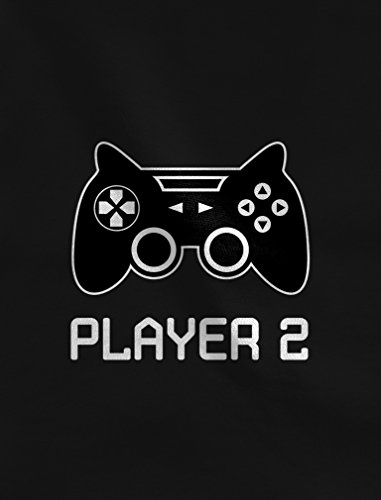 Green Turtle T-Shirts Ropa para Familia Igual, Camisetas Padres e Hijos, Regalo para Padres - Player 1, Player 2, Player 3 - Negro Large/Player 2 Negro 14/15 Años 164cm / Player 3 Negro 12-18 Mes