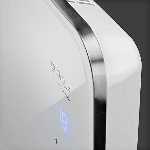 gridinlux | Radiador Eléctrico Silencioso Programable | Control Móvil App y WiFi | 2 Potencias | Resistencia IP24 | Apto para Baños | Homely WiFi Warm 2000W