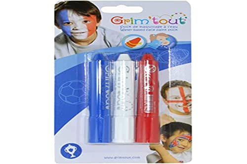 Grim'tout GT41825 - Pack de 3 Grimsticks Sport, color azul, blanco, rojo