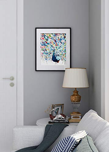 Gronda Pintar por Números Adultos Niños Pavo Real 40x50cm(Sin Marco),Pintura por Números Animal con Pinceles y Pigmento Acrílico para Principiante,DIY Cuadros por Numeros para el Hogar Colorido