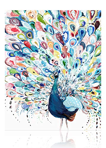 Gronda Pintar por Números Adultos Niños Pavo Real 40x50cm(Sin Marco),Pintura por Números Animal con Pinceles y Pigmento Acrílico para Principiante,DIY Cuadros por Numeros para el Hogar Colorido