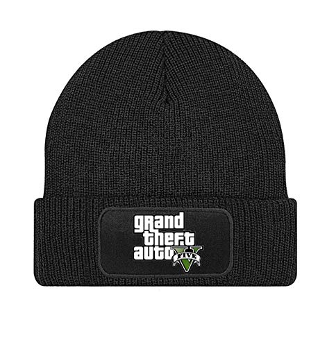 GTA V GTA 5 Grand Theft Auto 5 Rockstar Jogos Games Logo Logo Beanie Berretti in Maglia - STRICK146