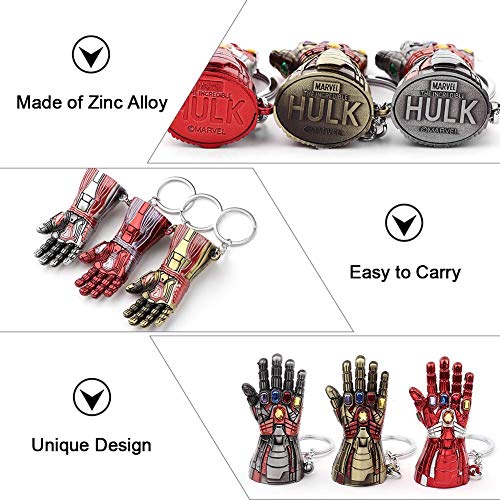 Guante de Llavero LLMZ 3 pcs Mini Llavero De Metal Accesorios Clave Llavero Creativo Deportes Llavero Se Utiliza Para Decorar Los Bolsillos De Las Bolsas De Accesorios