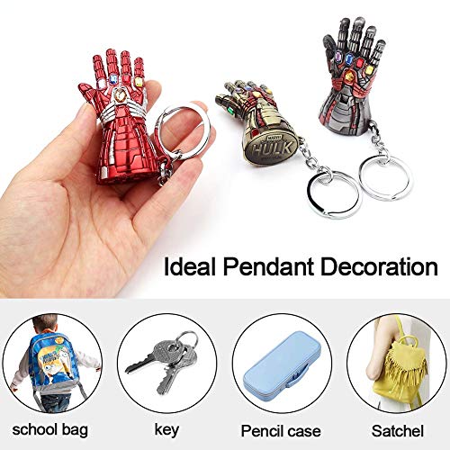 Guante de Llavero LLMZ 3 pcs Mini Llavero De Metal Accesorios Clave Llavero Creativo Deportes Llavero Se Utiliza Para Decorar Los Bolsillos De Las Bolsas De Accesorios