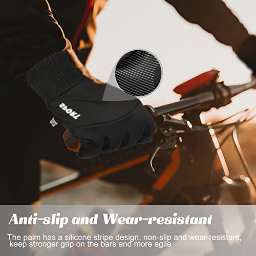 Guantes de Ciclismo de Invierno, Guantes Deporte Invierno para Hombres Mujer, Pantalla Táctil, Antideslizante, Impermeables, A Prueba de Viento, Ideal para Aire Libre Bicicleta, Senderismo, Viajes.