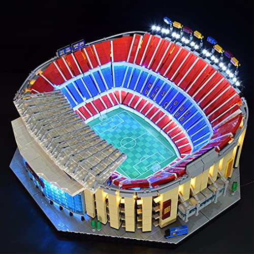 GUDA Juego de iluminación LED, decoración para LEGO 10284 Creator Camp Nou FC Barcelona, juego compatible con Lego (sin juego de Lego), actualización de la versión de mando a distancia