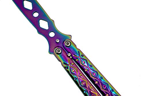 [GUGRA] Navaja Mariposa sin Filo csgo para Entrenamiento. con Cuchillo Mariposa sin Filo, Estas navajas Son Ideales para Practicar con 100% de Seguridad. (Multicolor)