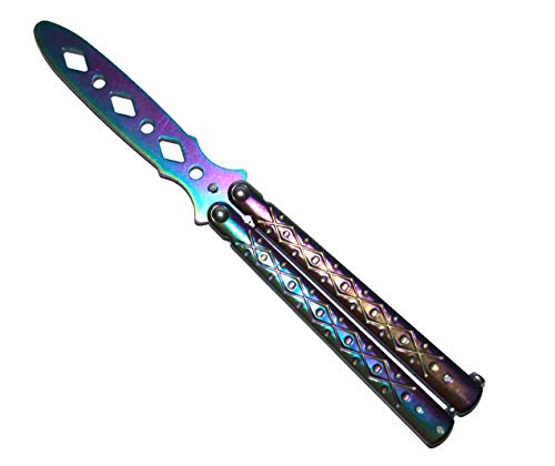 [GUGRA] Navaja Mariposa sin Filo csgo para Entrenamiento. con Cuchillo Mariposa sin Filo, Estas navajas Son Ideales para Practicar con 100% de Seguridad. (Multicolor)