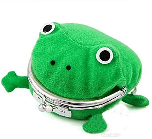 GUGUBU Naruto Shippuden Cosplay Gama Chan Green Frog Monedero de felpa monedero