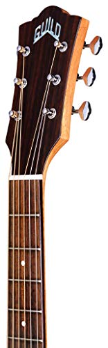 Guild Guitars M-240E Troubadour Guitarra Acústica, Vintage Sunburst, Archback Solid Top Concert, Colección Westerly