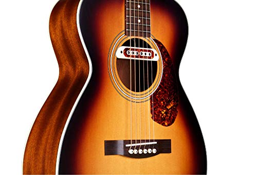 Guild Guitars M-240E Troubadour Guitarra Acústica, Vintage Sunburst, Archback Solid Top Concert, Colección Westerly