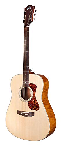 GUILD Westerly Collection Guitarra acústica de 6 cuerdas, derecha, satén natural (D-240E)