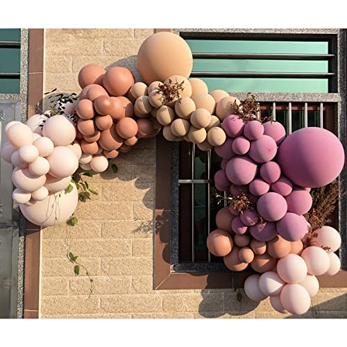 Guirnalda de globos, guirnalda de 10-12 m, 171 unidades, globo de doble capa, color rosa