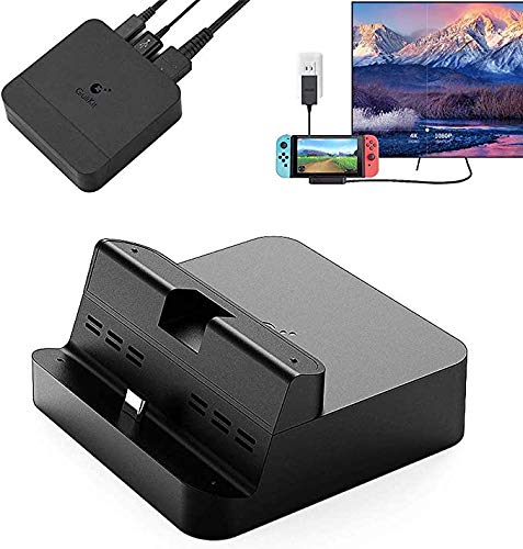 GULIkit Dock Set para Switch, Base de Carga Portatil con Puerto de Carga PD, Adaptador HDMI y Puerto USB 3.0, Compatible con Modo Samsung Dex/PC de Huawei/Smartisan TNT/MacBook Pro