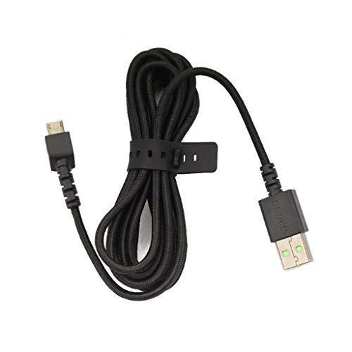 GUOJFEN Cable de ratón USB Trenzado de Nailon Duradero para Razer Mamba HyperFlux Wireless
