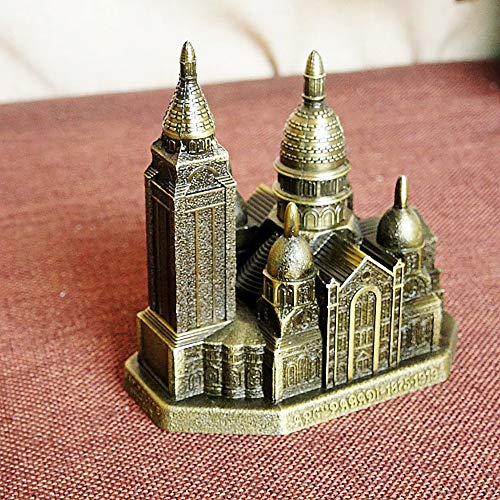 GuoYo Decoraciones caseras Decorativas, artesanías de Metal, Modelos de Iglesias, monumentos turísticos, Series de Modelos de construcción de 11 cm × 7 cm × 12 cm.
