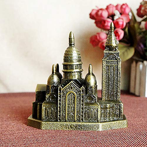 GuoYo Decoraciones caseras Decorativas, artesanías de Metal, Modelos de Iglesias, monumentos turísticos, Series de Modelos de construcción de 11 cm × 7 cm × 12 cm.