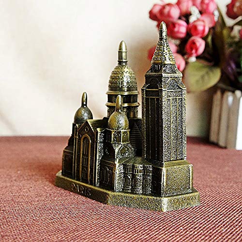GuoYo Decoraciones caseras Decorativas, artesanías de Metal, Modelos de Iglesias, monumentos turísticos, Series de Modelos de construcción de 11 cm × 7 cm × 12 cm.