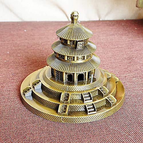 GuoYo Souvenirs turísticos de Beijing Modelo Tiantan Adornos, Todos los Regalos de la Oficina de Regalos de artesanía de Metal, te Amo Serie de construcción de Modelo,