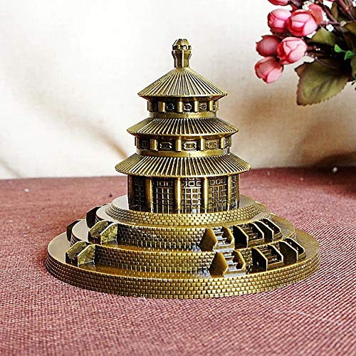 GuoYo Souvenirs turísticos de Beijing Modelo Tiantan Adornos, Todos los Regalos de la Oficina de Regalos de artesanía de Metal, te Amo Serie de construcción de Modelo,