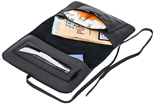 Gusti Cuero Studio WREN Bolso de Cuero Bolsa para el Tabaco de Liar Piel de Vaca Vintage Retro Negro 2T10-22-9