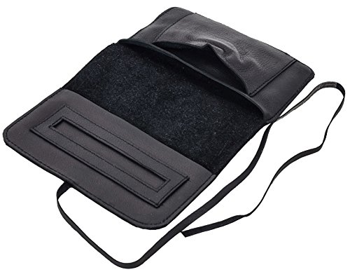 Gusti Cuero Studio WREN Bolso de Cuero Bolsa para el Tabaco de Liar Piel de Vaca Vintage Retro Negro 2T10-22-9