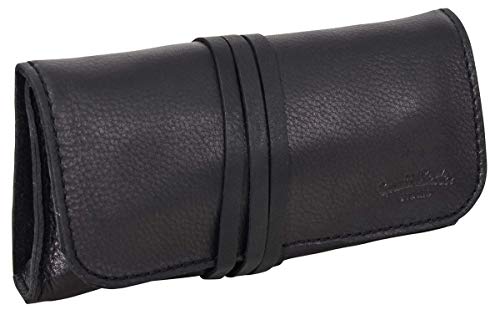 Gusti Cuero Studio WREN Bolso de Cuero Bolsa para el Tabaco de Liar Piel de Vaca Vintage Retro Negro 2T10-22-9