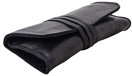 Gusti Cuero Studio WREN Bolso de Cuero Bolsa para el Tabaco de Liar Piel de Vaca Vintage Retro Negro 2T10-22-9