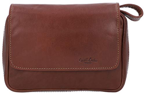 Gusti Leder studio Rupert Estuche de Cuero para Pipas(4) Tabaco Funda de Piel Auténtica Estilo Vintage Retro Unisex Regalo Elegante 2T3-22-6