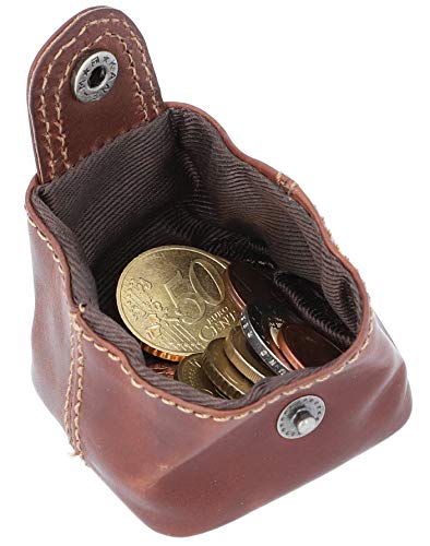 Gusti Monedero Cuero Linus Monedero portamonedas pequeño marrón Oscuro