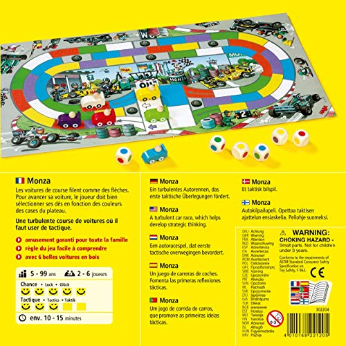 HABA- Monza Carrera en Bandeja, Juego de Mesa (5 años y más), 302204