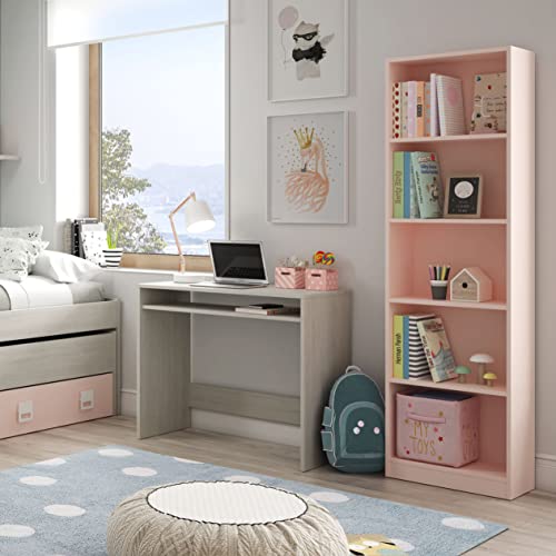 Habitdesign Escritorio, Mesa de Ordenador, Mesa Juvenil, Acabado en Color Blanco Alpes, Medidas: 79 cm (Ancho) x 43 cm (Fondo) x 79 cm (Alto)