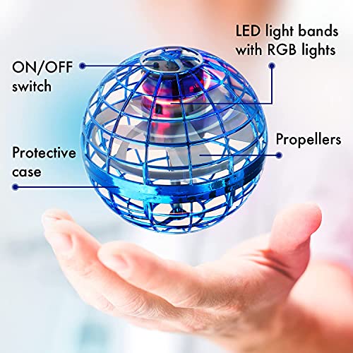 HAJIMARI Nova Flying Orb Ball – Bola flotante Boomerang viene de vuelta a ti | Juguetes de bola voladora para todas las edades | Bola de Orbe Espacial Volador con luces LED