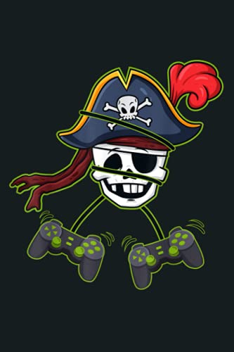 Halloween Pirate Skeleton Video Gamer Controllers Boys Kids: notebook, notebook journal beautiful , simple, impressive,size 6x9 inches, 114 paperback pages