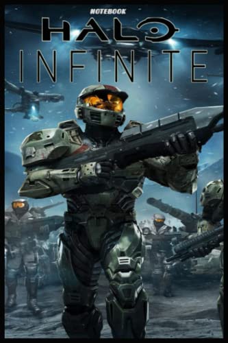 Halo Infinite notebook: first-person shooter video game notebook 6X9 120 pages, for diaries, plans, Christmas gift, birthday gift
