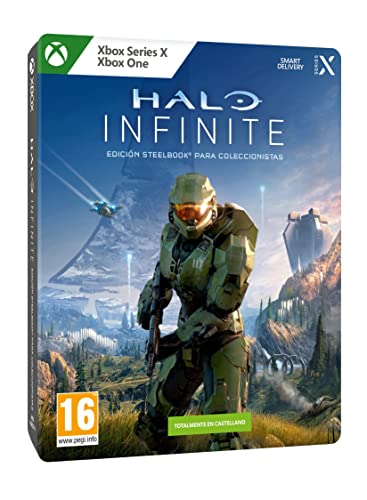 Halo Infinite Steelbook+ASTRO Gaming A10 Auriculares alámbricos, ligeros y resistentes, clavija de 3.5mm, para Xbox Series X y S, Xbox One, PS5, PS4, Nintendo Switch, PC, Mac, móvil - Blanco/Verde