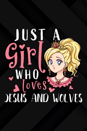 Ham Radio Log Book - Just a Girl Who Loves Jesus And Wolves Costume Christian Quote: Amateur radio log book | Amateur Radio Operator Station Log Book ... | brown background vintage world map,Personal