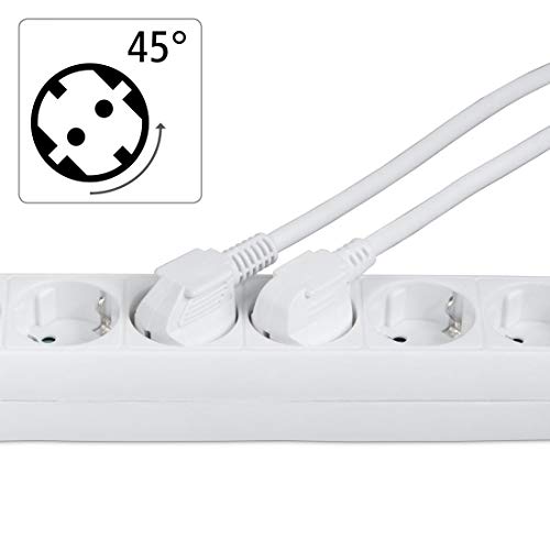 Hama 30384 - Regleta de 6 Tomas con Interruptor, 230 V, 1,4 m, Blanco