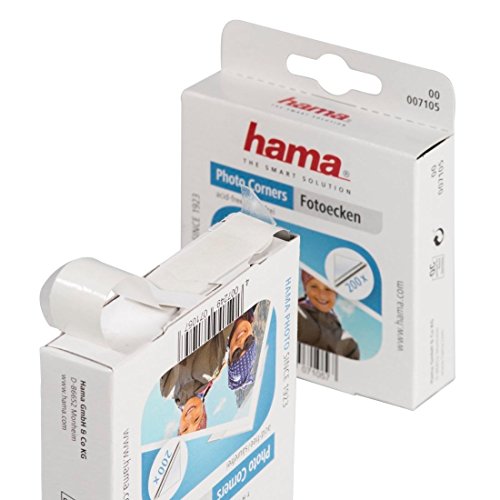 Hama 7105 - Adhesivo en Puntos Doble Cara ángulos para Fotos, Transparente, 1 Unidad